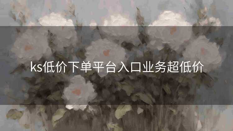 ks低价下单平台入口业务超低价