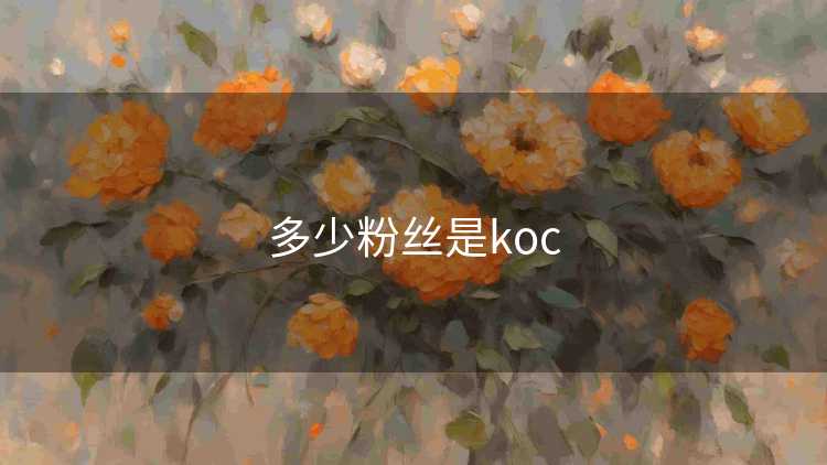 多少粉丝是koc
