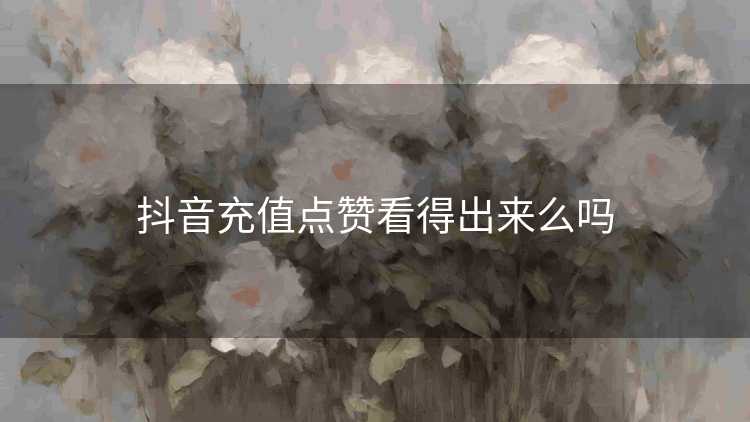 抖音充值点赞看得出来么吗