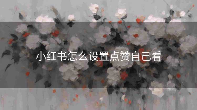 小红书怎么设置点赞自己看