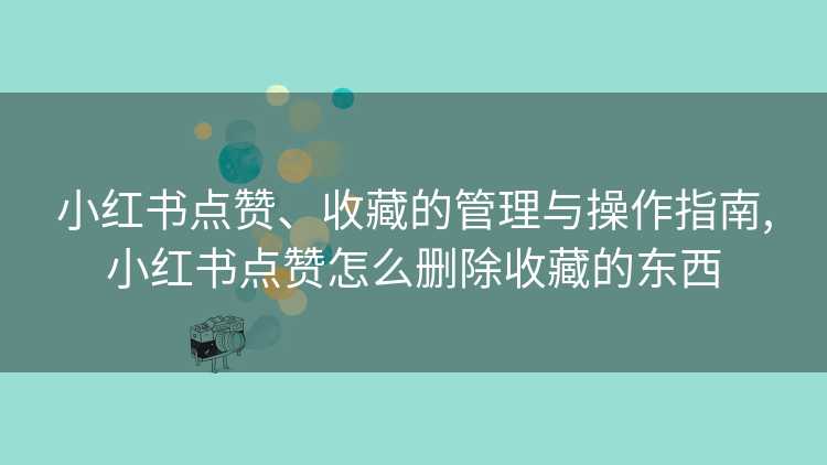 小红书点赞、收藏的管理与操作指南,小红书点赞怎么删除收藏的东西