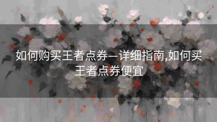 如何购买王者点券—详细指南,如何买王者点券便宜