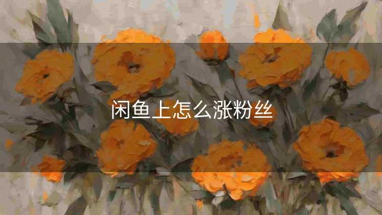 闲鱼上怎么涨粉丝