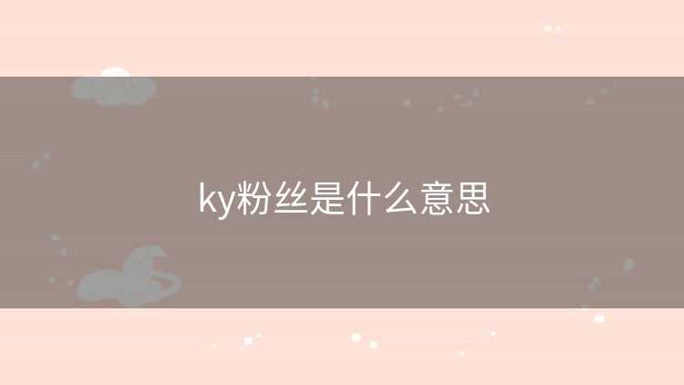 ky粉丝是什么意思