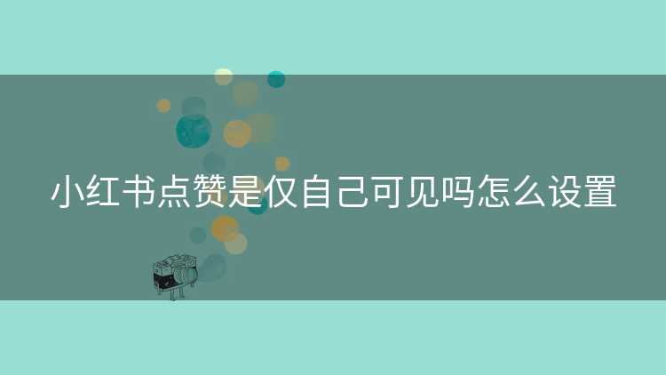 小红书点赞是仅自己可见吗怎么设置