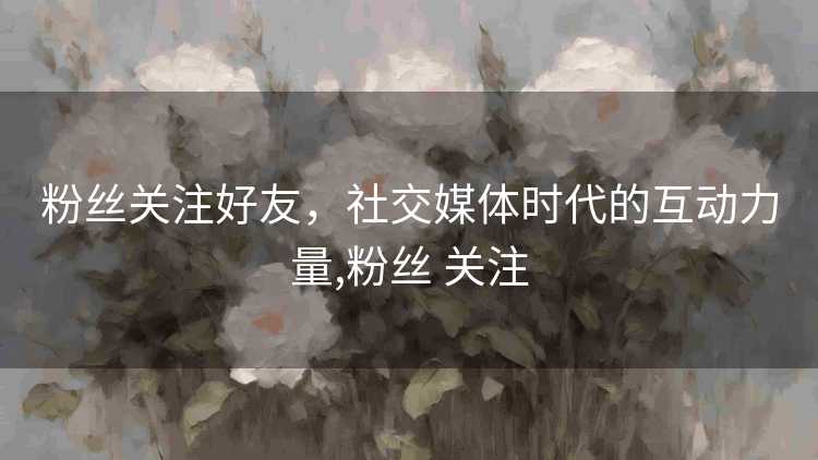 粉丝关注好友，社交媒体时代的互动力量,粉丝 关注